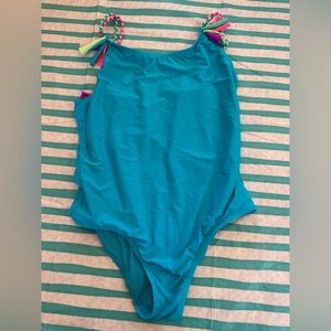 Big Girls Beach Lingo Size 14 Braided Strap One-Piece Swimsuit